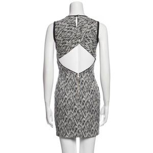 Sandro Printed Open Back Dress